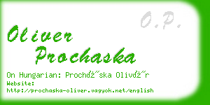 oliver prochaska business card